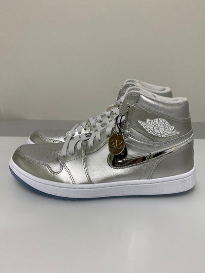 【中古美品】【メンズ】 NIKE ナイキ AIR JORDAN 1 HIGH GOLF GIFT GIVING FD6815-001 エアジョーダン1 ハイ ゴルフ ギフト ギヴィング 靴 シューズ スニーカー 160-260414-KS-18-min サイズ：27cm US9 カラー：シルバー 万代Net店