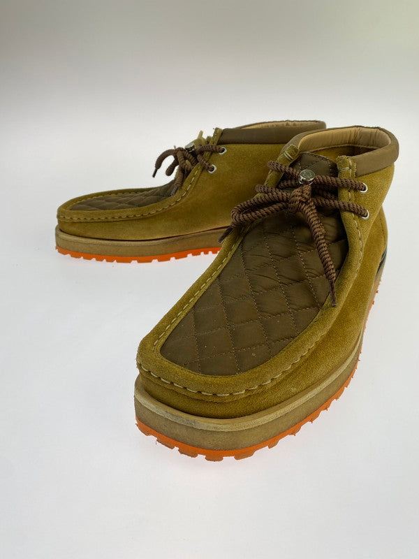 【中古品】【メンズ】 MONCLER GENIUS モンクレールジーニアス ×CLARKS クラークス WALLABEE SHEARLING DESERT BOOTS ブーツ 靴 ワラビー シューズ 162-260415-AS-43-min サイズ：UK9 1/2 カラー：ブラウン 万代Net店
