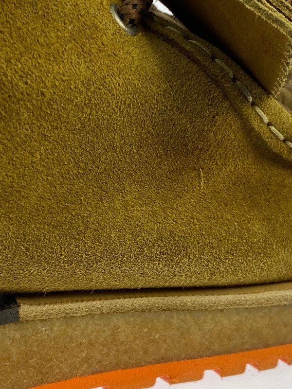 【中古品】【メンズ】 MONCLER GENIUS モンクレールジーニアス ×CLARKS クラークス WALLABEE SHEARLING DESERT BOOTS ブーツ 靴 ワラビー シューズ 162-260415-AS-43-min サイズ：UK9 1/2 カラー：ブラウン 万代Net店
