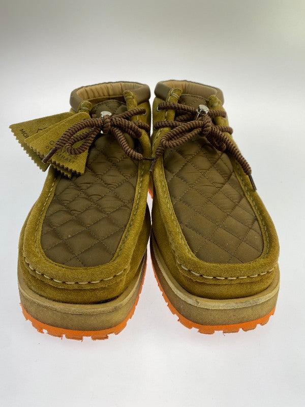 【中古品】【メンズ】 MONCLER GENIUS モンクレールジーニアス ×CLARKS クラークス WALLABEE SHEARLING DESERT BOOTS ブーツ 靴 ワラビー シューズ 162-260415-AS-43-min サイズ：UK9 1/2 カラー：ブラウン 万代Net店