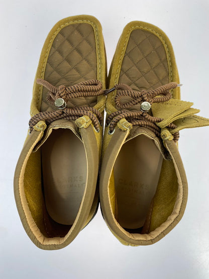 【中古品】【メンズ】 MONCLER GENIUS モンクレールジーニアス ×CLARKS クラークス WALLABEE SHEARLING DESERT BOOTS ブーツ 靴 ワラビー シューズ 162-260415-AS-43-min サイズ：UK9 1/2 カラー：ブラウン 万代Net店