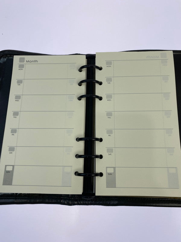 【現状渡し品】【メンズ】 LUGGAGE LABEL ラゲッジレーベル システム手帳 208-260417-yn-25-min カラー：ブラック 万代Net店