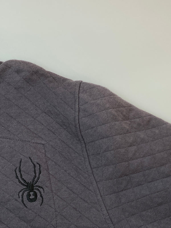 【中古品】【メンズ】 SPYDER スパイダー SWEATER QUILTED SNAP PULLOVER セーター キルティッド スナップ プルオーバー トップス 144-260922-hu-36-min サイズ：L カラー：グレー 万代Net店