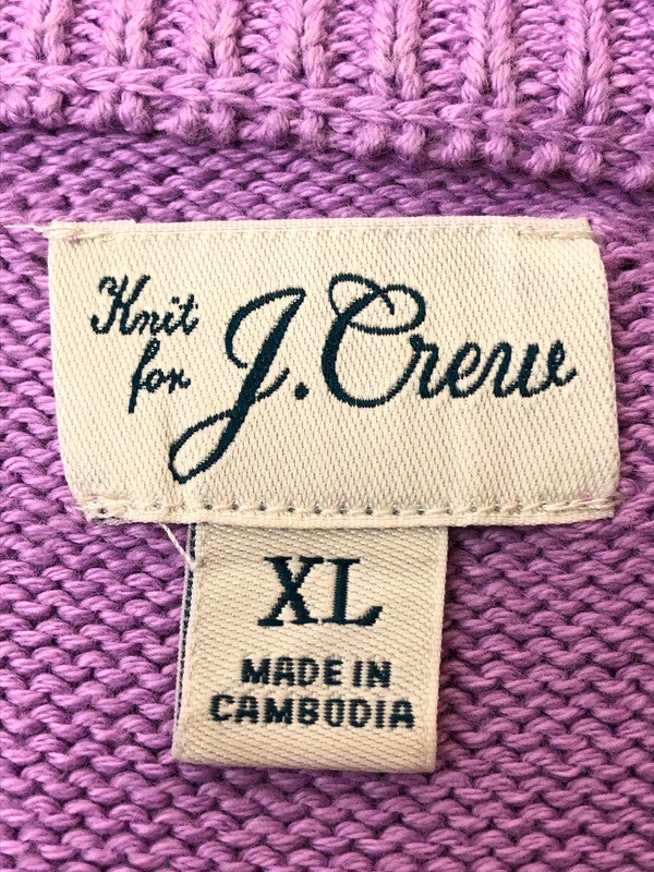 【中古品】【メンズ】 J.CREW ジェイクルー 00S CREW KNIT SWEATER クルーニットセーター 146-260423-zi-07-min サイズ：XL カラー：パープル系 万代Net店
