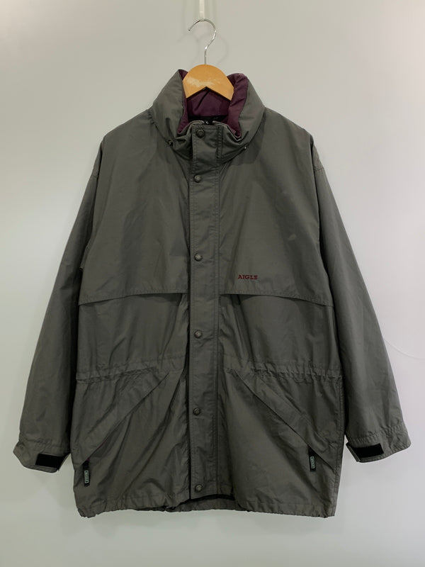 【中古品】【メンズ】 AIGLE エーグル 8504-94416 NYLON JACKET ナイロン ジャケット アウター 144-261027-jt-37-min サイズ：M カラー：グレー 万代Net店