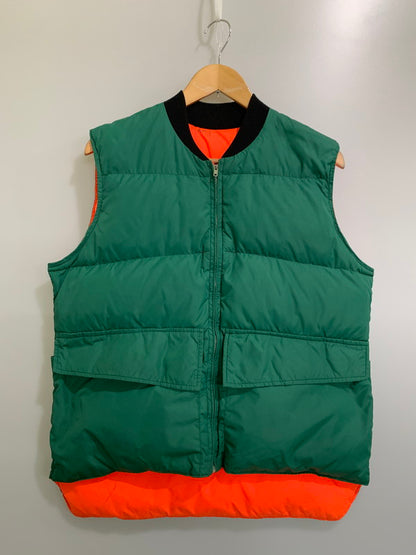 【中古品】【メンズ】 BROWNING ブローニング 70S DOWN VEST 1970年代 ダウンベスト メンズ アウター 146-260416-KS-02-min サイズ：M カラー：グリーン/オレンジ 万代Net店