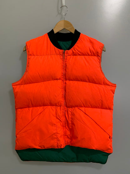 【中古品】【メンズ】 BROWNING ブローニング 70S DOWN VEST 1970年代 ダウンベスト メンズ アウター 146-260416-KS-02-min サイズ：M カラー：グリーン/オレンジ 万代Net店
