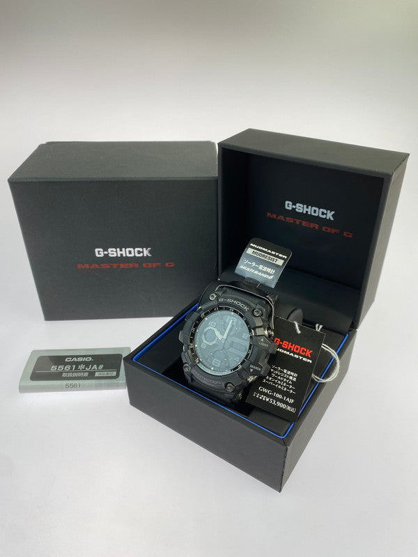 【中古品】【メンズ】 G-SHOCK ジーショック MASTER OF G GWG-100-1AJF マスター オブ ジー アナデジ 電波ソーラー 腕時計 196-260420-KS-13-min カラー：ブラック 万代Net店