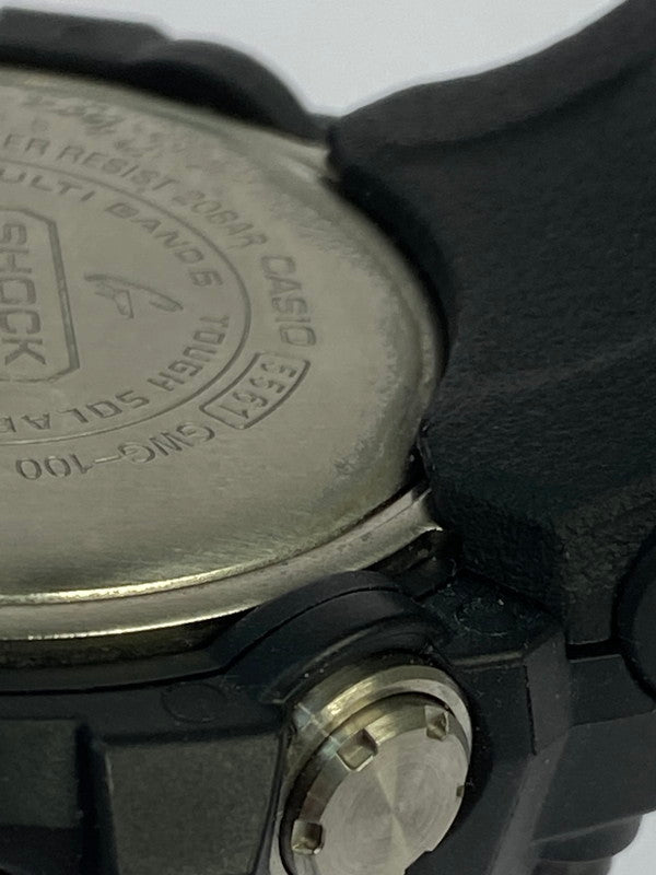 【中古品】【メンズ】 G-SHOCK ジーショック MASTER OF G GWG-100-1AJF マスター オブ ジー アナデジ 電波ソーラー 腕時計 196-260420-KS-13-min カラー：ブラック 万代Net店