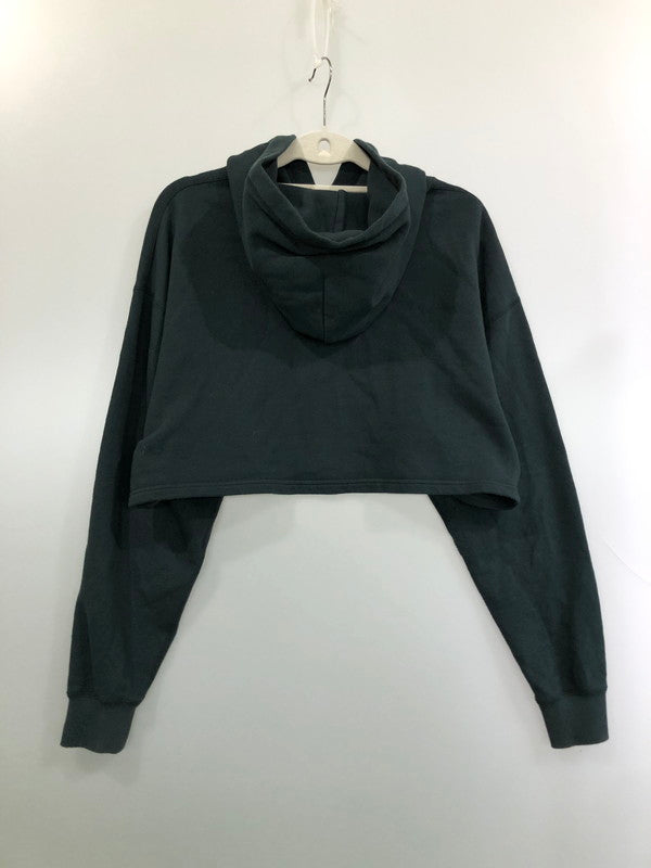 【中古品】【レディース】 A BATHING APE アベイシングエイプ CRYSTAL STONE BAPE CROPPED PULLOVER HOODIE クリスタルストーン ベイプ クロップド プルオーバーフーディー パーカー トップス 170-260417-yn-04-min サイズ：S カラー：ダークグレー 万代Net店
