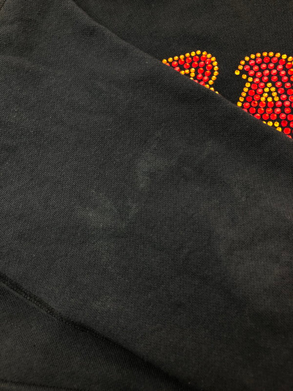 【中古品】【レディース】 A BATHING APE アベイシングエイプ CRYSTAL STONE BAPE CROPPED PULLOVER HOODIE クリスタルストーン ベイプ クロップド プルオーバーフーディー パーカー トップス 170-260417-yn-04-min サイズ：S カラー：ダークグレー 万代Net店