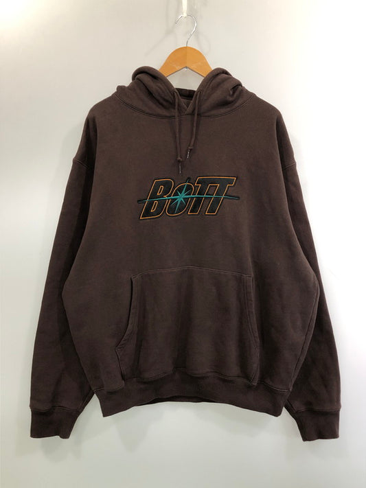 【中古品】【メンズ】 BOTT ボット SPACE LOGO HOODIE スペースロゴ フーディー パーカー メンズ トップス 142-260416-KS-17-min サイズ：XL カラー：ブラウン 万代Net店