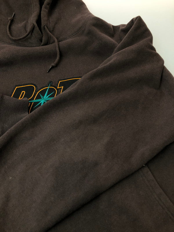【中古品】【メンズ】 BOTT ボット SPACE LOGO HOODIE スペースロゴ フーディー パーカー メンズ トップス 142-260416-KS-17-min サイズ：XL カラー：ブラウン 万代Net店