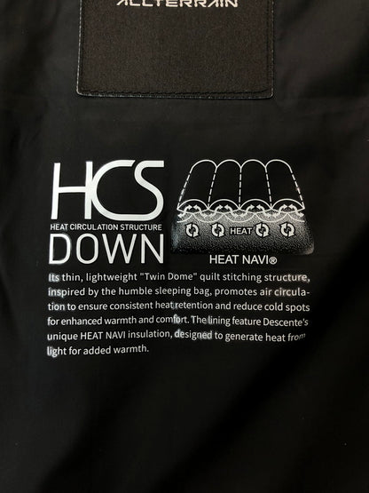 【中古品】【メンズ】 DESCENTE ALLTERRAIN デサント オルテライン HEAT CIRCULATION IN-DOWN DU5FWBA5M ヒートサーキュレーション インダウン ナイロンジャケット メンズ 144-260416-KS-22-min サイズ：L カラー：ブラック 万代Net店