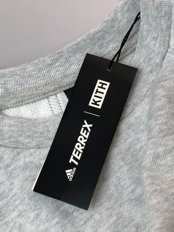 【中古美品】【メンズ】 ADIDAS × KITH アディダス キス 21FW TELLEX SWEAT H47910 2021年秋冬 テレックススウェット メンズ トップス 142-260416-KS-35-min サイズ：O カラー：グレー 万代Net店