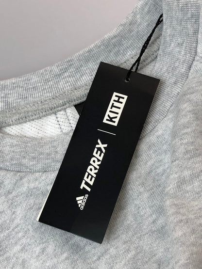 【中古美品】【メンズ】 ADIDAS × KITH アディダス キス 21FW TELLEX SWEAT H47910 2021年秋冬 テレックススウェット メンズ トップス 142-260416-KS-35-min サイズ：O カラー：グレー 万代Net店