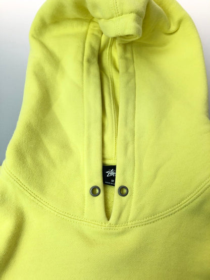 【中古品】【メンズ】 STUSSY ステューシー OVAL LOGO HOODIE 118358 オーバルロゴフーディー メンズ パーカー トップス 142-260416-KS-34-min サイズ：M カラー：イエロー 万代Net店