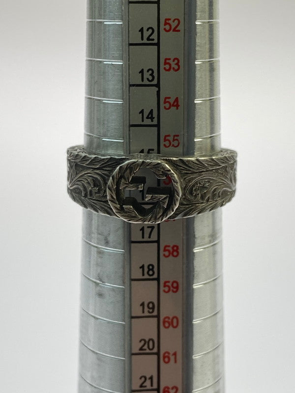 【中古品】【メンズ/レディース】 GUCCI グッチ インターロッキングG アラベスク リング 指輪 192-260420-KS-19-min カラー：シルバー 万代Net店