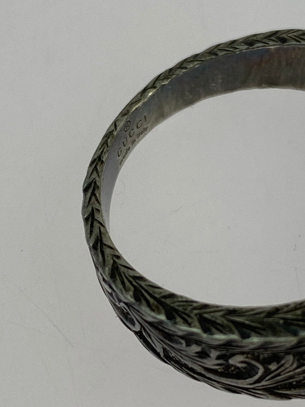 【中古品】【メンズ/レディース】 GUCCI グッチ インターロッキングG アラベスク リング 指輪 192-260420-KS-19-min カラー：シルバー 万代Net店