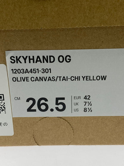 【中古美品】【メンズ】 asics アシックス SKYHAND OG 1203A451-301 スカイハンド スニーカー 靴 163-260417-yn-15-min サイズ：26.5cm カラー：OLIVE CANVAS/TAI-CHI YELLOW 万代Net店