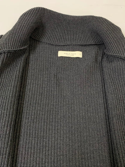 【中古品】【メンズ】 PUBLIC TOKYO パブリックトウキョウ BOUND WOOL LIGHT DRIVERS KNIT バウンドウール ライト ドライバーズニット メンズ トップス ジップアップ 140-260424-em-34-min サイズ：01 カラー：グレー 万代Net店