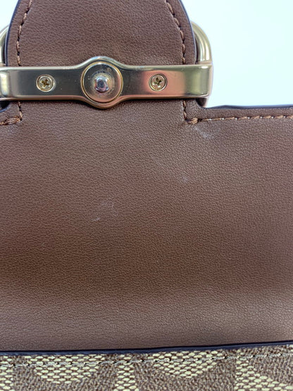 【中古品】【メンズ/レディース】 COACH コーチ SMALL MORGAN WALLET”COLORBLOCK SIGNATURE CF472 スモール モーガン ウォレット カラーブロック シグネチャー 二つ折り財布 ウォレット 181-260424-em-08-min カラー：ブラウン系 万代Net店