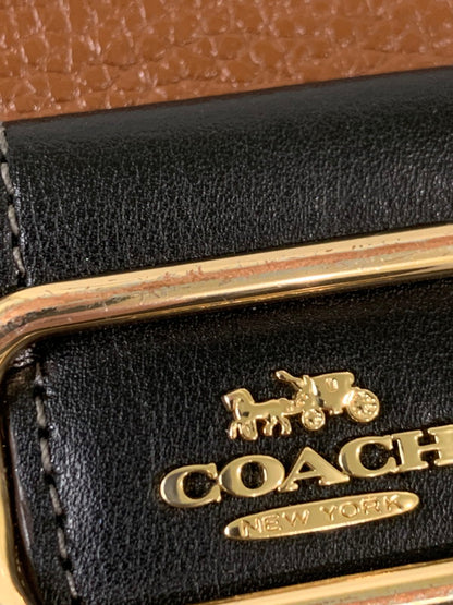 【中古品】【メンズ/レディース】 COACH コーチ SMALL MORGAN WALLET”COLORBLOCK SIGNATURE CF472 スモール モーガン ウォレット カラーブロック シグネチャー 二つ折り財布 ウォレット 181-260424-em-08-min カラー：ブラウン系 万代Net店