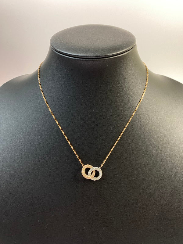 【中古品】【メンズ/レディース】 SWAROVSKI スワロフスキー DEXTERA PENDANT NECKLACE デクステラ ペンダント ネックレス 193-260428-KS-12-min カラー：ゴールド/シルバー 万代Net店