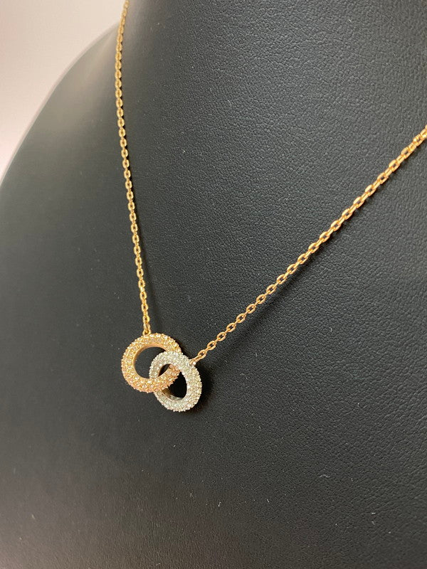 【中古品】【メンズ/レディース】 SWAROVSKI スワロフスキー DEXTERA PENDANT NECKLACE デクステラ ペンダント ネックレス 193-260428-KS-12-min カラー：ゴールド/シルバー 万代Net店