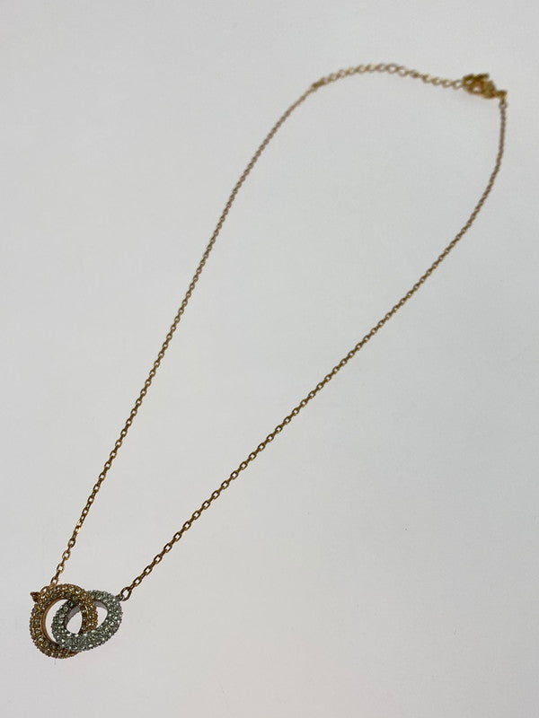 【中古品】【メンズ/レディース】 SWAROVSKI スワロフスキー DEXTERA PENDANT NECKLACE デクステラ ペンダント ネックレス 193-260428-KS-12-min カラー：ゴールド/シルバー 万代Net店