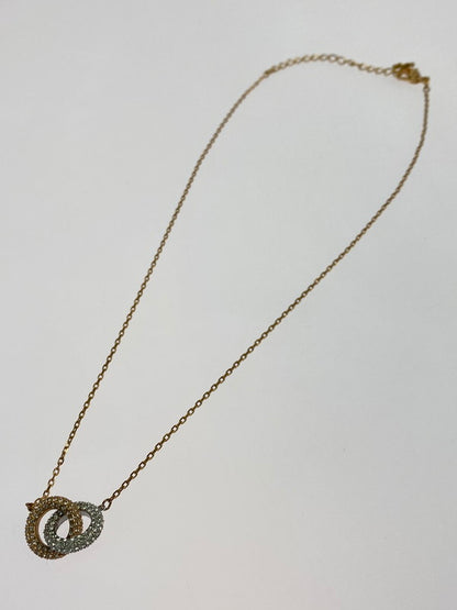 【中古品】【メンズ/レディース】 SWAROVSKI スワロフスキー DEXTERA PENDANT NECKLACE デクステラ ペンダント ネックレス 193-260428-KS-12-min カラー：ゴールド/シルバー 万代Net店