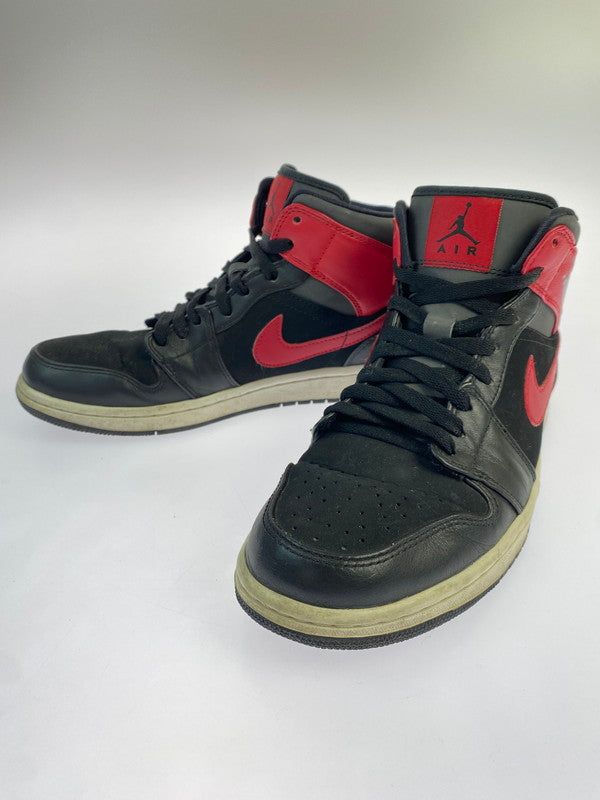 【中古品】【メンズ】 NIKE ナイキ AIR JORDAN 1 RETRO MID 554724-024 エア ジョーダン ワン レトロ ミッド 靴 シューズ スニーカー SNEAKER 160-260422-KS-16-min サイズ：27cm US9 カラー：ブラック/レッド 万代Net店