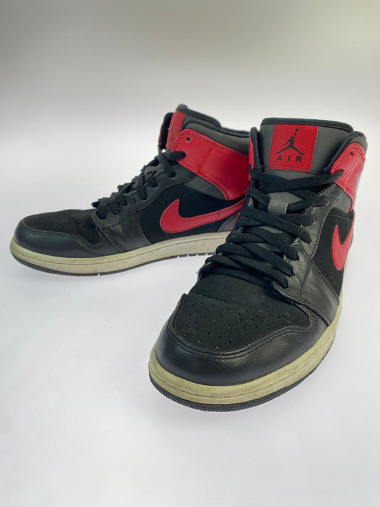 【中古品】【メンズ】 NIKE ナイキ AIR JORDAN 1 RETRO MID 554724-024 エア ジョーダン ワン レトロ ミッド 靴 シューズ スニーカー SNEAKER 160-260422-KS-16-min サイズ：27cm US9 カラー：ブラック/レッド 万代Net店