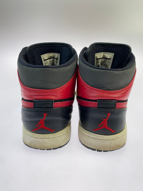 【中古品】【メンズ】 NIKE ナイキ AIR JORDAN 1 RETRO MID 554724-024 エア ジョーダン ワン レトロ ミッド 靴 シューズ スニーカー SNEAKER 160-260422-KS-16-min サイズ：27cm US9 カラー：ブラック/レッド 万代Net店