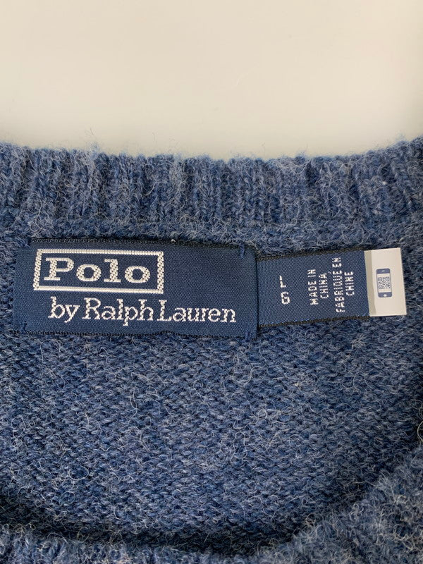 【中古品】【メンズ】 RALPH LAUREN ラルフローレン DUCK SWEATER ダック セーター メンズ トップス 146-260421-KS-34-min サイズ：L カラー：ブルー系 万代Net店