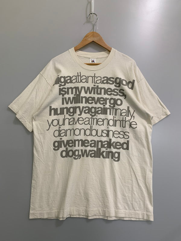 【中古品】【メンズ】 AMERICAN INSTITUTE OF GRAPHIC ARTS アメリカン インスティテュート オブ グラフィック アーツ 90S MESSAGE TEE 1990年代 メッセージ ティー 146-260421-KS-39-min サイズ：XL カラー：ホワイト系 万代Net店