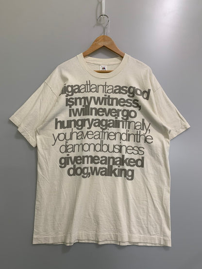 【中古品】【メンズ】 AMERICAN INSTITUTE OF GRAPHIC ARTS アメリカン インスティテュート オブ グラフィック アーツ 90S MESSAGE TEE 1990年代 メッセージ ティー 146-260421-KS-39-min サイズ：XL カラー：ホワイト系 万代Net店