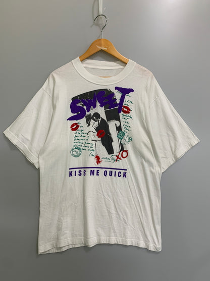 【中古品】【メンズ】 USED 90S DESIGN TEE SWEET デザインT プリントT 半袖Tシャツ 146-260714-ta-43-min サイズ：サイズ不明 カラー：ホワイト 万代Net店