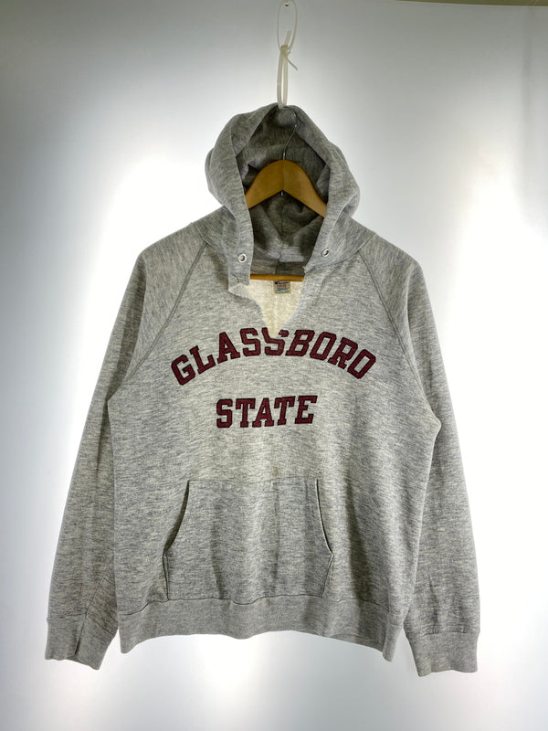 【現状渡し品】【メンズ】 CHAMPION チャンピオン 80S トリコタグ GRASSBORO STATE HOODIE プルオーバーパーカー 146-260604-AS-28-min サイズ：L カラー：グレー 万代Net店