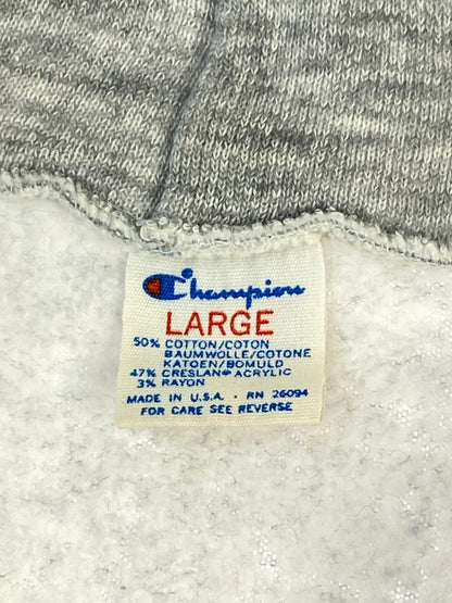 【現状渡し品】【メンズ】 CHAMPION チャンピオン 80S トリコタグ GRASSBORO STATE HOODIE プルオーバーパーカー 146-260604-AS-28-min サイズ：L カラー：グレー 万代Net店