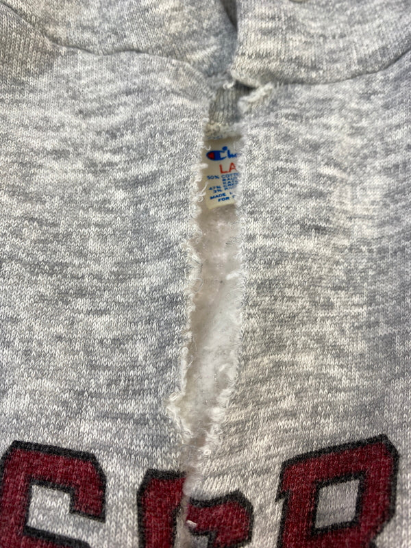 【現状渡し品】【メンズ】 CHAMPION チャンピオン 80S トリコタグ GRASSBORO STATE HOODIE プルオーバーパーカー 146-260604-AS-28-min サイズ：L カラー：グレー 万代Net店