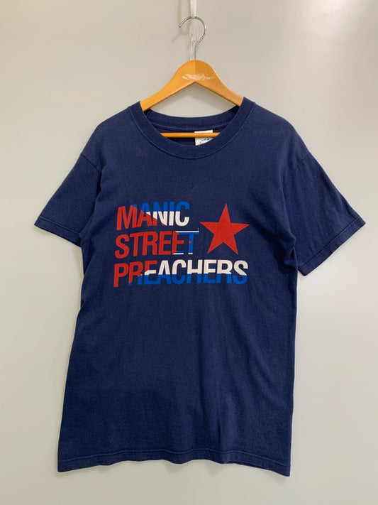 【中古品】【メンズ】 MANIC STREET PREACHERS マニックストリートプリーチャーズ CUBA FLAG KNOW YOUR ENEMY PROMO TEE キューバフラッグノーユアエネミープロモティーシャツ 146-260425-SH-29-min サイズ：S カラー：ネイビー 万代Net店