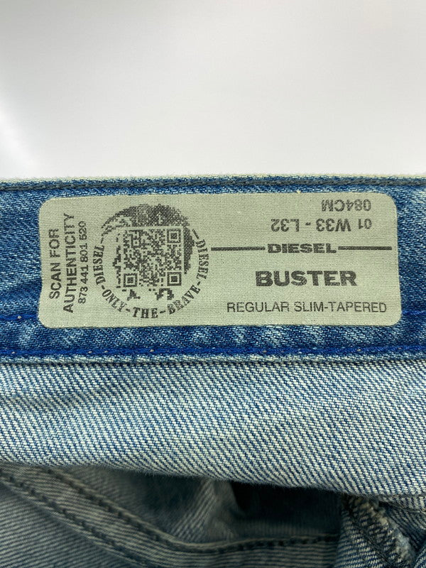 【現状渡し品】【メンズ】 DIESEL ディーゼル BUSTER JEANS 084CM バスター ジーンズ メンズ ボトムス デニムパンツ 152-260428-KS-28-min サイズ：W33 L32 カラー：ブルー 万代Net店