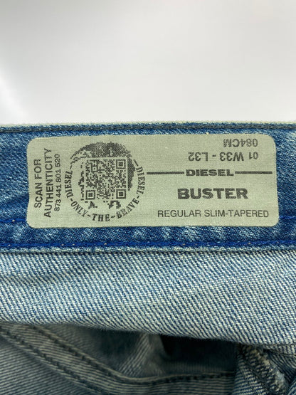 【現状渡し品】【メンズ】 DIESEL ディーゼル BUSTER JEANS 084CM バスター ジーンズ メンズ ボトムス デニムパンツ 152-260428-KS-28-min サイズ：W33 L32 カラー：ブルー 万代Net店