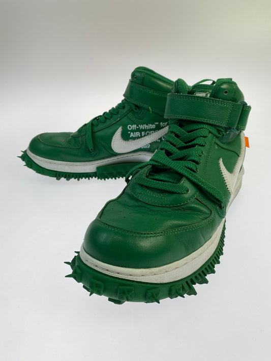 【中古品】【メンズ】 NIKE ナイキ OFF-WHITE AIR FORCE 1 MID SP LTHR DR0500-300 オフホワイト エアフォース ワン ミッド エスピー レザー 靴 シューズ スニーカー 160-260422-KS-12-min サイズ：28cm US10 カラー：グリーン 万代Net店