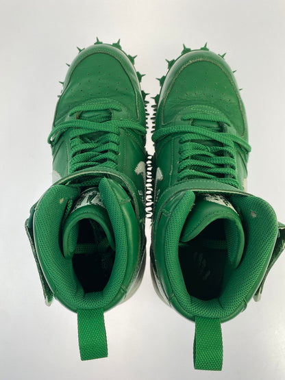 【中古品】【メンズ】 NIKE ナイキ OFF-WHITE AIR FORCE 1 MID SP LTHR DR0500-300 オフホワイト エアフォース ワン ミッド エスピー レザー 靴 シューズ スニーカー 160-260422-KS-12-min サイズ：28cm US10 カラー：グリーン 万代Net店