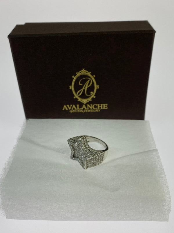 【中古品】【メンズ/レディース】 AVARANCHE アヴァランチ STAR RING スターリング 指輪 192-260428-KS-10-min カラー：シルバー 万代Net店