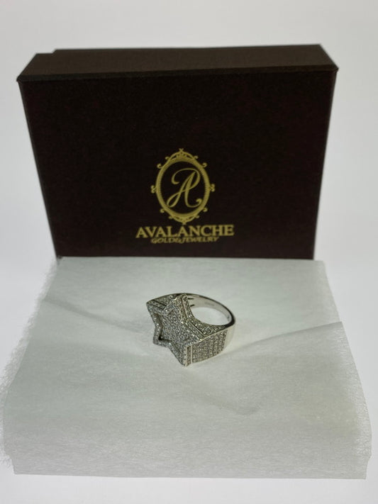 【中古品】【メンズ/レディース】 AVARANCHE アヴァランチ STAR RING スターリング 指輪 192-260428-KS-10-min カラー：シルバー 万代Net店