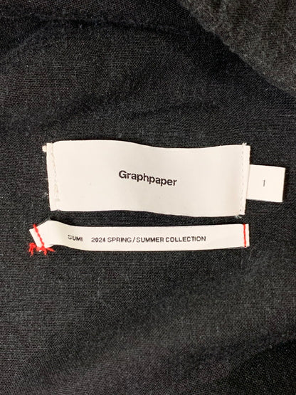 【中古品】【メンズ】 GRAPHPAPER グラフペーパー 24SS LINEN CUPRO TRACK PANTS GM241-40237 2024年春夏 リネン キュプラ トラック パンツ メンズ ボトムス 151-260421-KS-17-min サイズ：1 カラー：ブラック 万代Net店