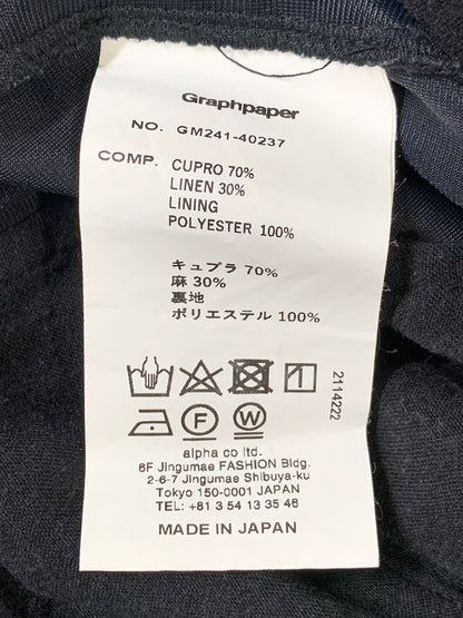 【中古品】【メンズ】 GRAPHPAPER グラフペーパー 24SS LINEN CUPRO TRACK PANTS GM241-40237 2024年春夏 リネン キュプラ トラック パンツ メンズ ボトムス 151-260421-KS-17-min サイズ：1 カラー：ブラック 万代Net店